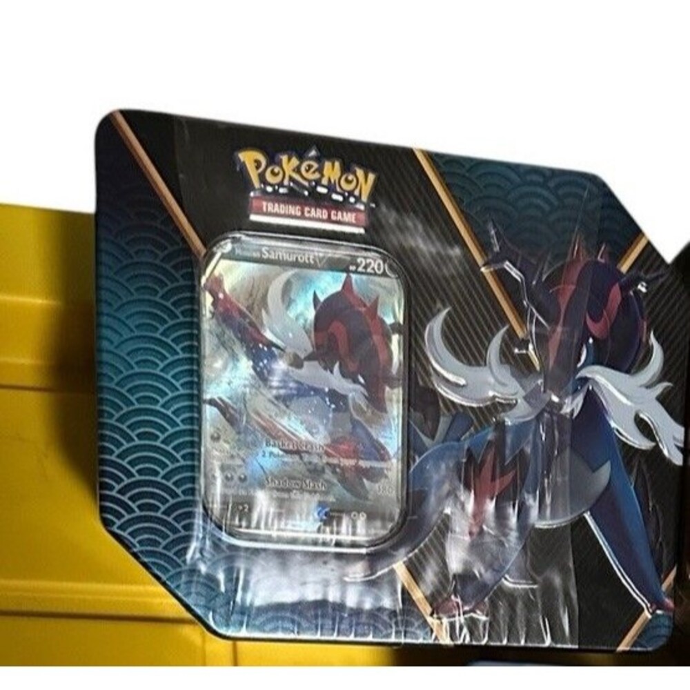 Pokemon TCG Divergent Powers Tin Hisuian Samurott V SEALED 5 Packs